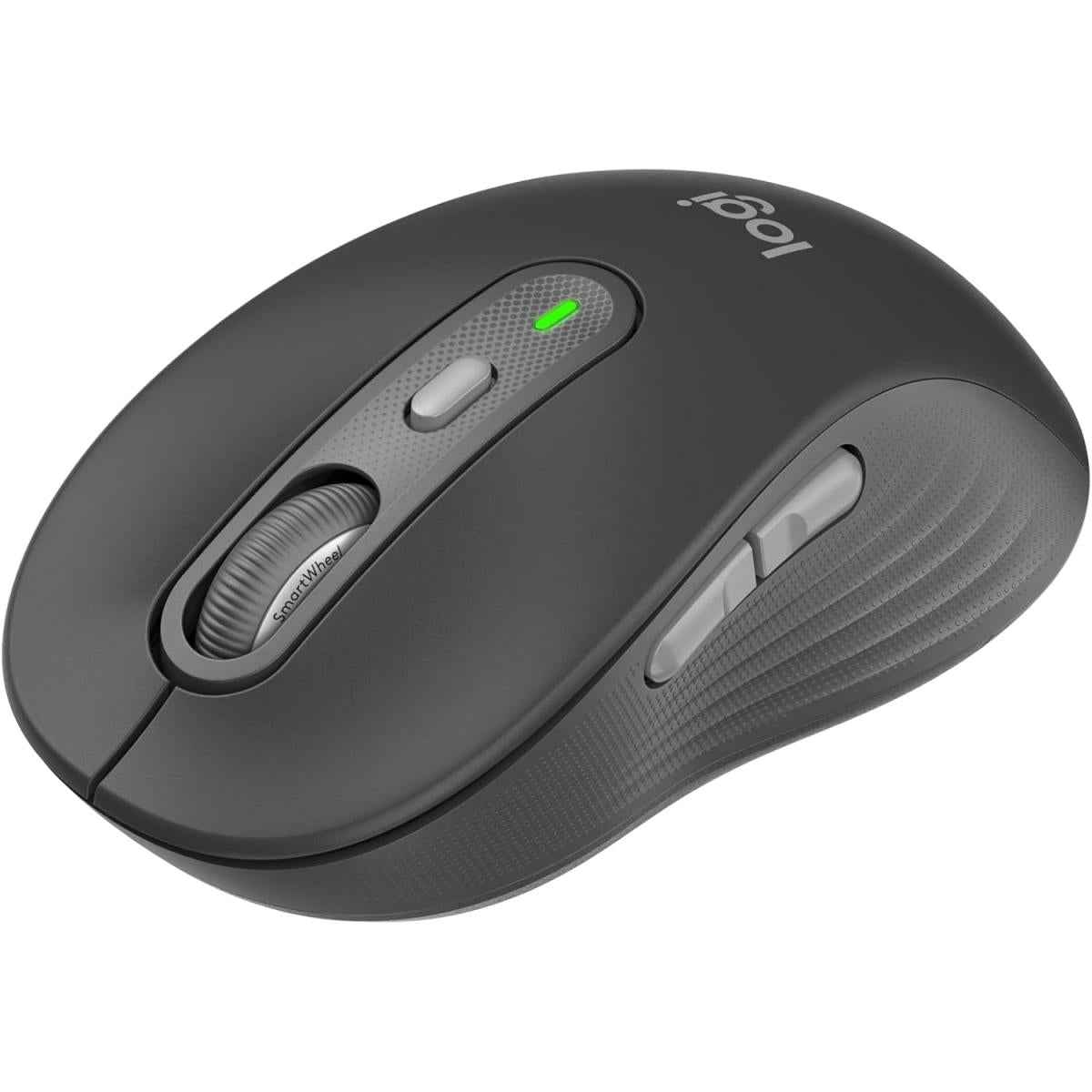 Logitech Signature Plus M750 Wireless Mouse – For Small To Medium Hands, Smartwheel, Bluetooth, Multi Device, 24 Month Battery, Silent Clicks, Customizable Side Buttons, Contoured Shape Graphite