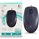 Logitech Wired Optical Mouse M90 Usb 2.0 Black