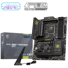 MSI MAG B860 TOMAHAWK WIFI -Wi-Fi 7- Intel Core Ultra -Series 2-, LGA 1851-DDR5-PCIe 5.0-3xM.2 - ATX Gaming MotherBoard - MAG B860 TOMAHAWK WIFI -