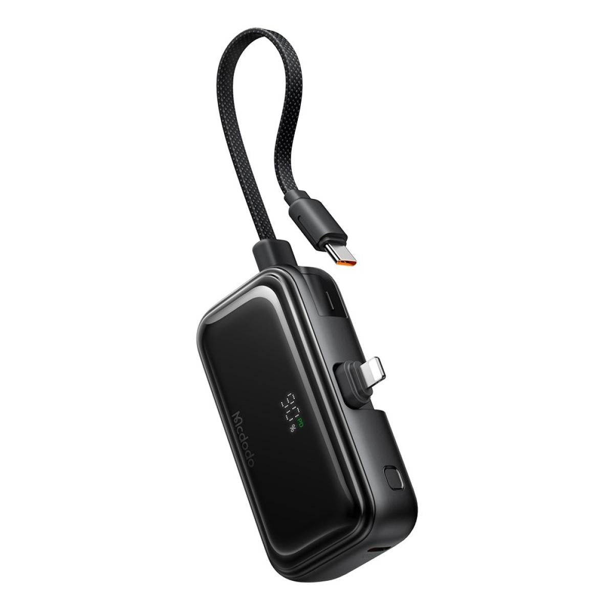 Mcdodo Mc 7800 Mdd Free Kit Series Power Bank Portable Charger With Iphone Plug And Digital Display 5000mah 20w Black Mcdodo Mc 7800 Mdd Free Kit Series Power Bank Portable Charger With Iphone Plug And Digital Display 5000mah 20w Black