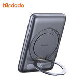 Mcdodo Mc 8361 Magnetic Power Bank 5000mah With Screen Slim Metal Rotating Stand 20w Fast Charging Design For Office/home Use Black