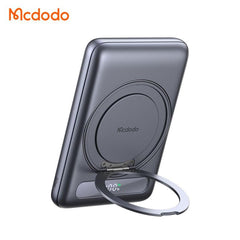 Mcdodo Mc 8361 Magnetic Power Bank 5000mah With Screen Slim Metal Rotating Stand 20w Fast Charging Design For Office/home Use Black