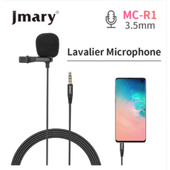 Jmary MC - R1 3.5mm Lavalier Microphone 2 meter, microphones