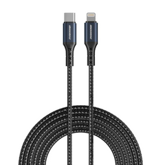 Rockrose USB-C to lightning Cable Sparta CL, 27Watts, 2Mm, Black & Midnight Blue - Sparta CL2