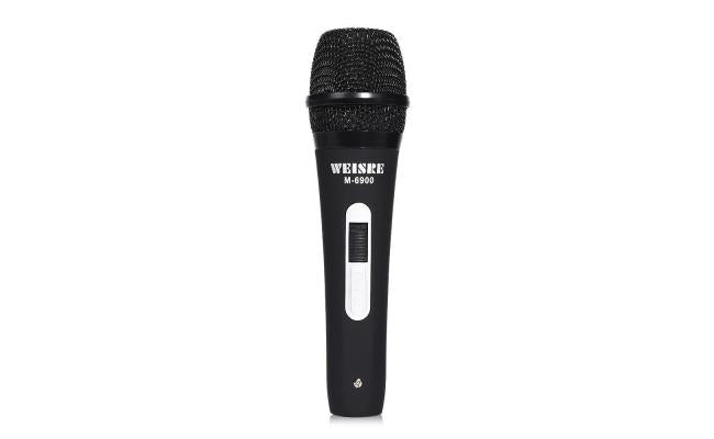 Weisre M 6900 Wired Unidirectional Dynamic Microphone Use With 6.35mm Plug–black