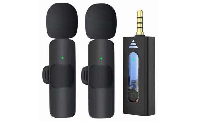 K35 Two Wireless Microphones 3.5mm Jack, audio