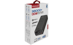Promate Powermine 130 38000mah 130w Quick Charging Power Bank For Laptops Tablets Smartphones W/ Circuits Prote