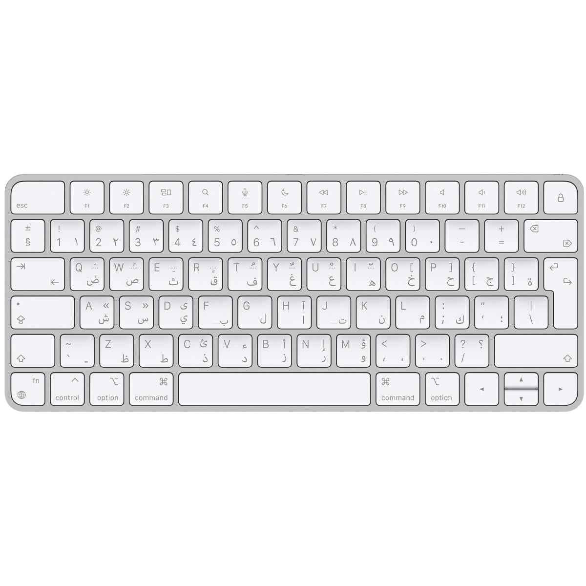 Apple Wireless Magic Keyboard - Arabic, Slim Design, Bluetooth, Lightning Port (USB-C To Lightning) - Silver | MXCL3AB/A |