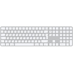 Apple Wireless Magic Keyboard With Touch ID & Numeric Keypad For Mac Models With Apple Silicon - Arabic, Slim Design, Bluetooth, Lightning Port (USB-C To Lightning) - Silver | MK2C3AB/A | - CompuMe