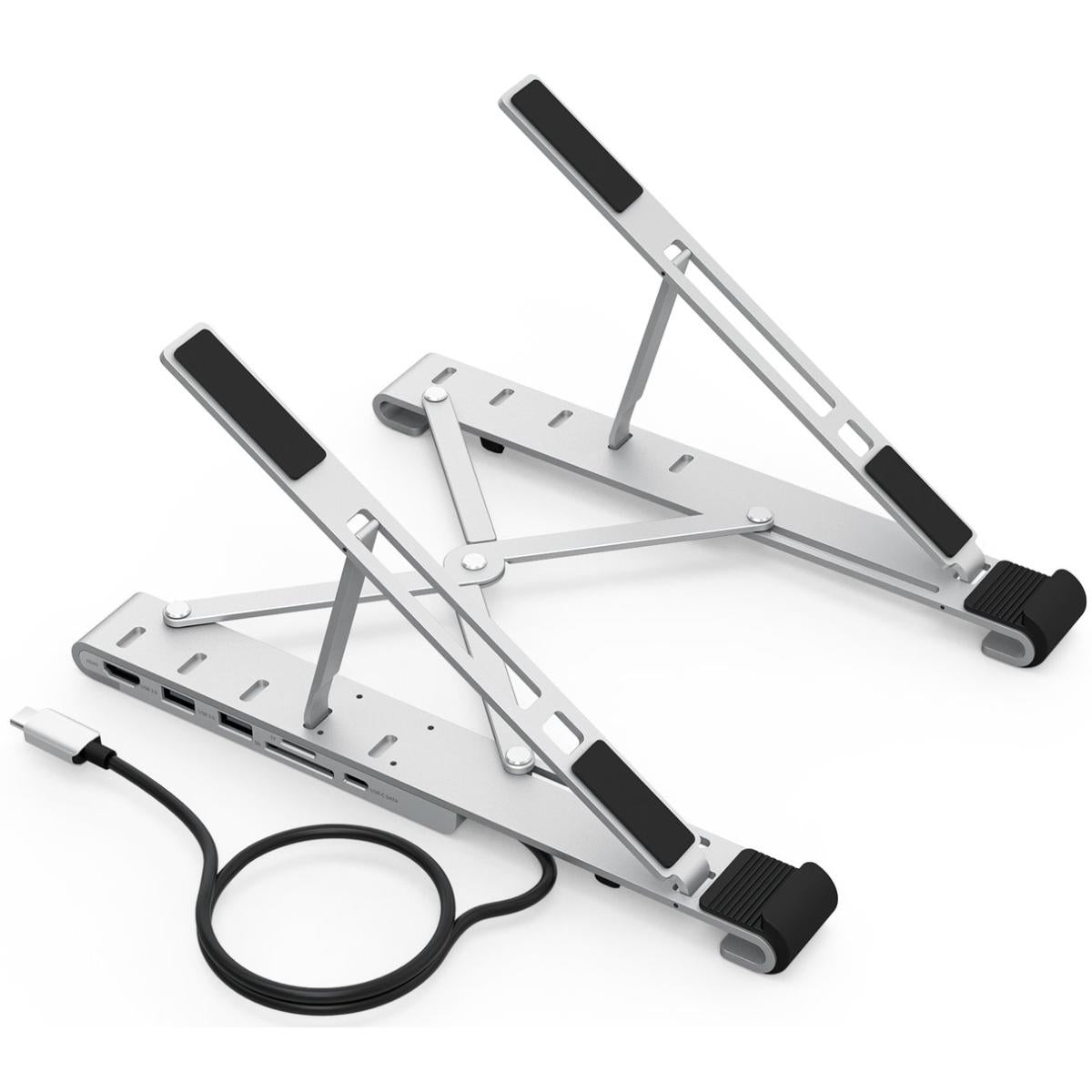 Choetech Hub M43 V1 7 In 1 Collapsible Laptop Stand W/ Usb C Hub Dockingstation Type C Pd 60w , Hd 4k 60hz ,rj45 , 4x Usb & Sd Tf Card Reader Choetech Hub M43 V1 7 In 1 Collapsible Laptop Stand W/ Usb C Hub Dockingstation Type C Pd 60w , Hd 4k 60hz ,rj45 , 4x Usb & Sd Tf Card Reader