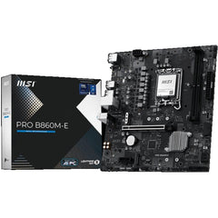 MSI PRO B860M-E, Intel Core Ultra (Series 2), LGA 1851/DDR5/PCIe 5.0/2xM.2 - mATX Gaming MotherBoard