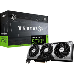 Msi Gaming Rtx 5070 Ti 16g Ventus 3x Oc Graphics Card (16gb Gddr7, 256 Bit, Extreme Performance: 2497 Mhz, Displayport X 3 2.1a, Hdmi 2.1b, Nvidia Blackwell Architeure)