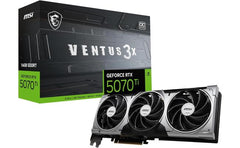 Msi Gaming Rtx 5070 Ti 16g Ventus 3x Oc Graphics Card (16gb Gddr7, 256 Bit, Extreme Performance: 2497 Mhz, Displayport X 3 2.1a, Hdmi 2.1b, Nvidia Blackwell Architeure)
