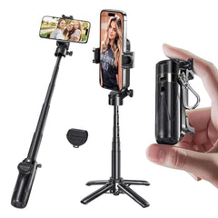 Jmary Mt 18 Mini Phone Selfie Stick Tripod Extendable Phone Stand With Wireless Control For Live Streaming Black - CompuMe