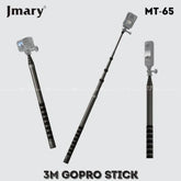Jmary Mt 65 Carbon Fiber Invisible Ultra Long Extension Pole Stick For Aion Camera 3 Meter Black - CompuMe