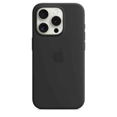 Apple iPhone 15 Pro Silicone Case with MagSafe - Black, phone cases