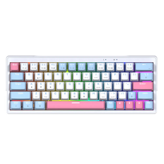 FANTECH ATOM 63 MECHANICAL GAMING KEYBOARD WHITE + BLUE - TARO
