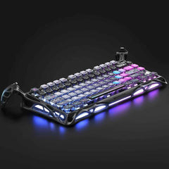 GravaStar Mercury K1 Pro 75% Wireless Mechanical Gaming Keyboard, Gasket Compact Custom Keyboard Hot-Swap Socket, Linear Switches, with RGB Backlit & Frame (Galaxy Black) | K1Pro75 |