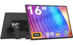 V2COM N3 Pro 16" IPS 2.5K QHD 350 nits Portable Laptop Screen Extender,360° Aadjustable Stand USB‑C & DP Support For Windows, macOS, Linux, Android, and Chrome OS w/ Speakers