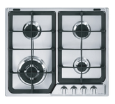 Elba Built in Gas Hob, 60Cm, 4Burners, Stainless Steel - EF65-445- XD