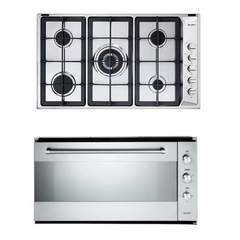 Elba Built in Oven Gas, Stainless Steel with Cooling Fan, 90Cm - 109-50 XN