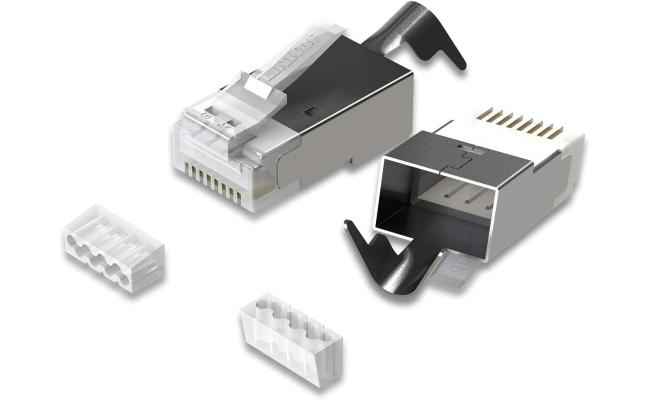 D Link Npg 6a2met502 50 Rj45 Connectors Cat6a Ethernet Shielded Modular Plugs Pack Of 50