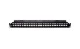 D-Link Npp AL2BLK241 24 Port Unloaded Patch Panel for Shielded CAT5E/CAT6 Keystone Jacks