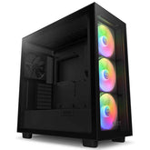 NZXT H7 Elite (2023) ATX Tempered Glass Mid Tower Gaming Case w/ 3x140mm RGB Fans + 1x140mm Quiet & USB Type-C Port - Matte Black | CM-H71EB-02 (Black) |
