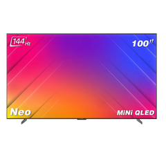G-Guard Mini LED TV 100Inch QLED 4K, Google TV licensed, 4HDMI & 2USB, 144Hz - LED GG-100 CQG Neo