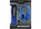 Unlocked Headset with MIC – 1 Jack AUX 3.5mm – Audio Aplitter Included – Blue