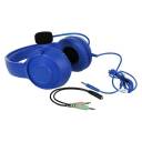 Unlocked Headset with MIC – 1 Jack AUX 3.5mm – Audio Aplitter Included – Blue