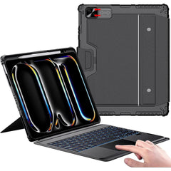 Nillkin for iPad Pro 11 inch Case with Keyboard (M4), Detachable iPad Magic Backlit Arabic / English Keyboard with Multi-Touch Trackpad, iPad Pro 11-inch Case with Pencil Holder and Camera Cover, Protective Case - Black