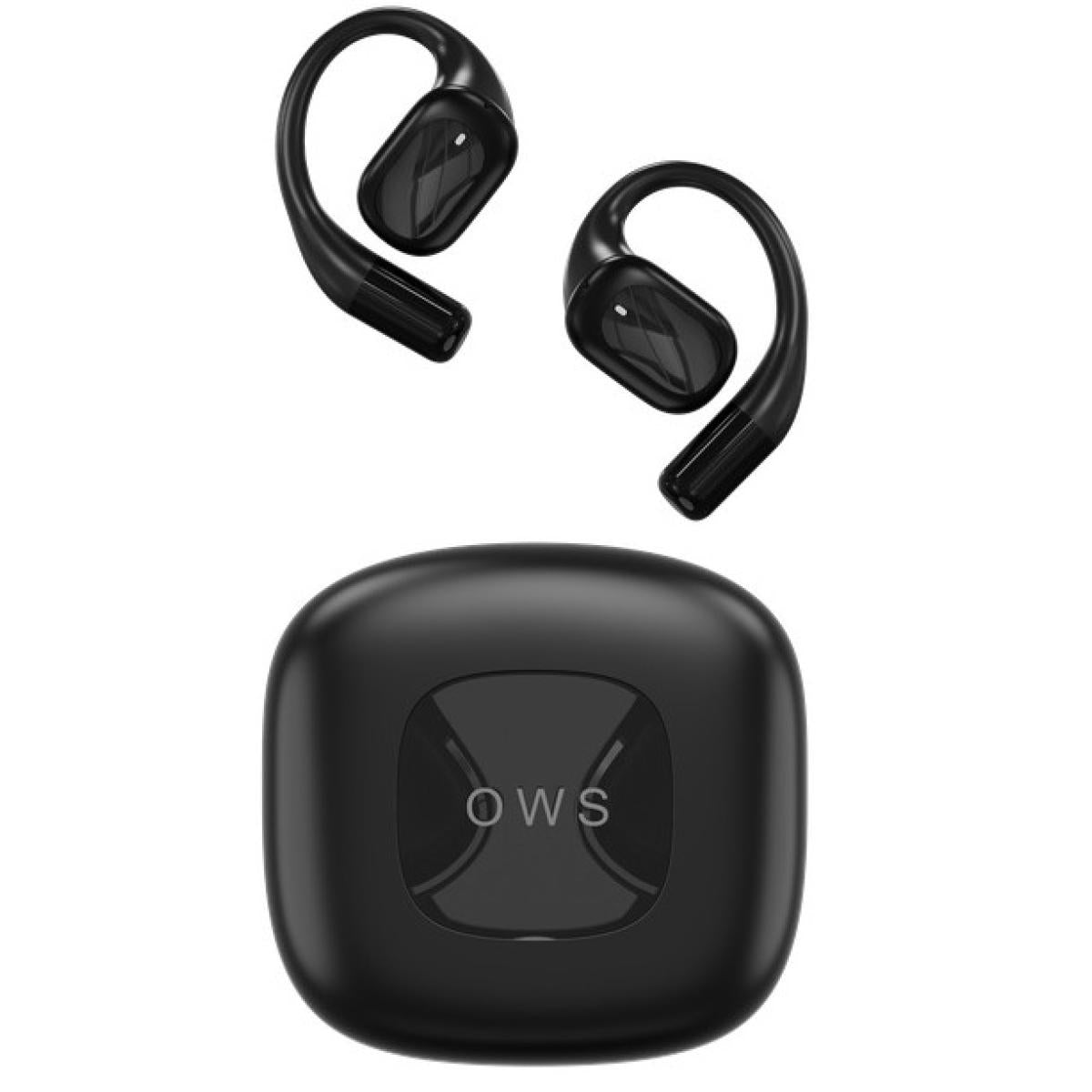 Wiwu O100 Openbuds True Wireless Bluetooth Earphone Noise Cancelling Up To 30 Hours Black - CompuMe