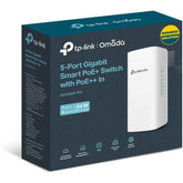 Tp Link Omada Sg2005p Pd 5 Port Outdoor Poe Passthrough Gigabit Ethernet Switch | 1 Poe++ In@90w, 4 Poe+ Out Up To 64w | Ip55, Static Routing, Access Control List, Qos, Vlan | Poe Powered Only