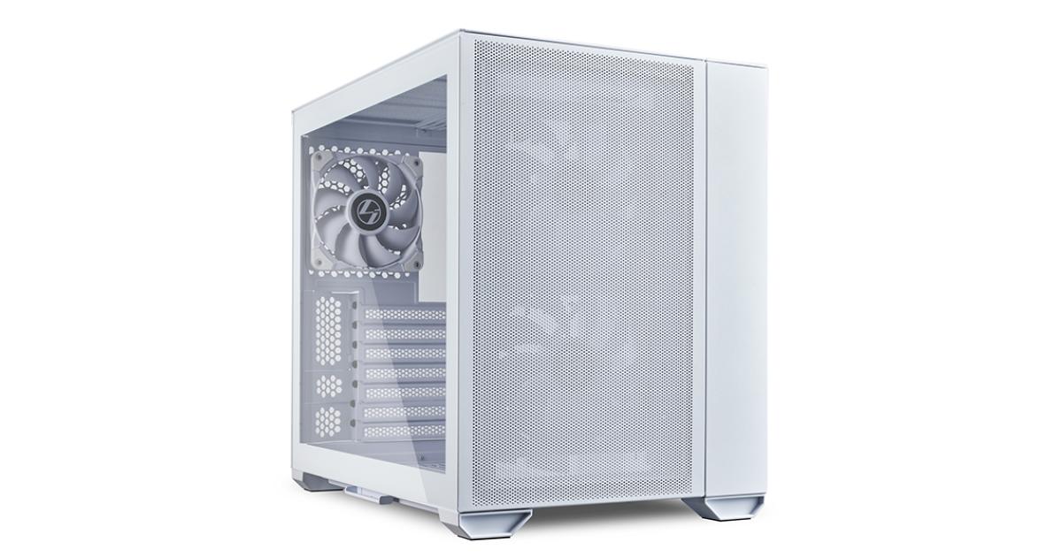 Lian Li O11 AIR MINI (White) Mini Tower Tempered Glass Gaming Case w/ 3 Fans Installed & Super Fine Mesh Front & Sides