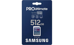 Samsung Pro Ultimate Full Size 512gb Sdxc Memory Card, Up To 200 Mb/s, 4k Uhd, Uhs I, C10, U3, V30, A2, For Dslr, Mirrorless Cameras, Pcs