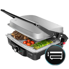 Cecotec Electrical Grill & Sandwiches, 2000Watts, Steel / Black - 3025
