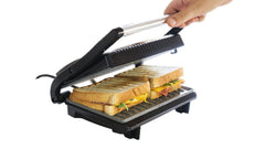 Cecotec Electric Grill Coated, 23×14.5Cm, 700Watts, Steel / Black - 3022