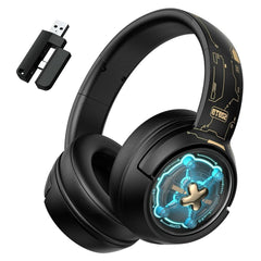 ONIKUMA GT802 Gaming Headset Triple Mode Low Latency RGB Light Wireless Headphone with USB Receiver, up to 60 hours - Black