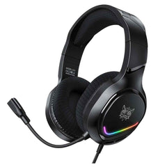 Onikuma X31 Wired Headphone With Rgb Colorful Lighting Surround Sound Over Ear Wired Headset Gamer For Pc Gaming Xbox Black