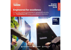 Lenovo ThinkStation P3 Tower Workstation Gen 2 (2025) NEW, Intel® Ultra 7 265K 20-Cores AI-Optimized Performance, 16GB DDR5, 512GB SSD PCIe® 4.0, Upgradable Graphics Card - 3 Years Warranty