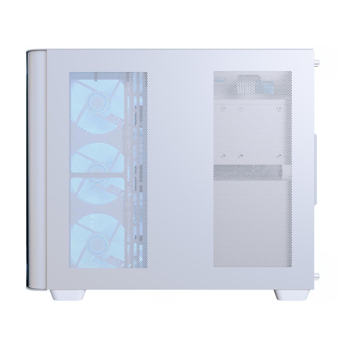 AeroCool P500C white ARGB cases Stylish with Panoramic View Dual Chamber ATX Mid