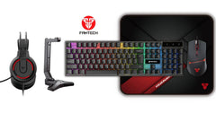 FANTECH P51 Power Bundle 5 IN 1 Gaming Set Combo Black Wired (Keyboard + Mouse + Headset + Mouse Pad+ Headset Stand)