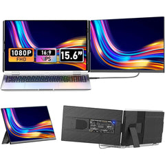 V2com P5 15.6" Ips Full Hd Portable Laptop Screen Extender, Detachable Ips Monitor For 13 17.3" Laptops, Plug & Play With Breath Light, Compatible With Windows, Mac, Android, Switch, And Ps5