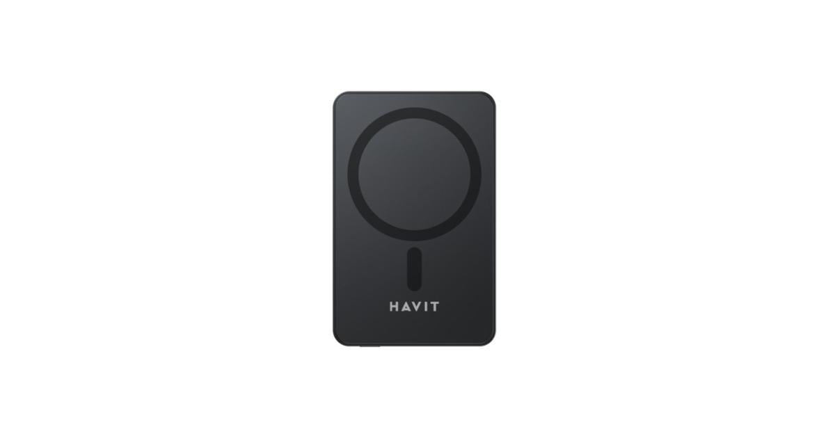 HAVIT PB5216 5000mAh Magnetic Wireless Power Bank – Black - CompuMe