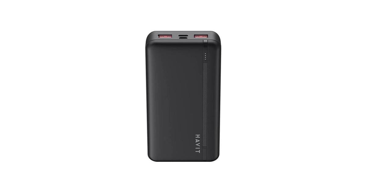 HAVIT PB92 Smart Portable Power Bank – 20,000mAh (Black) - CompuMe