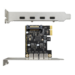 4 Port PCI Express Adapter Card USB 3.2 Type-C