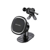 Golden Connector Porodo Universal Dual Mode Magnetic Phone Mount - Black with miscellaneous