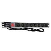 Universal 8-Port EU 16A PDU Loop Power Distribution Unit For Cabinets