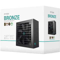Deepcool GamerStorm PF700X 80 PLUS Bronze 700w Non-Modular ATX12V Long-Life 120mm Fan Sleeved Cables Premium Electrolytic Capacitors- Black